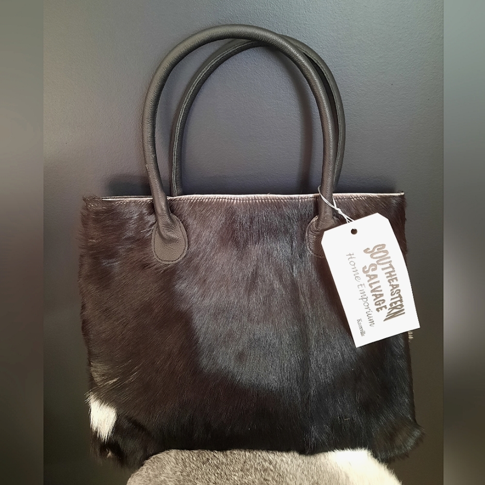 Genuine Cow Hide Tote Bag Purse